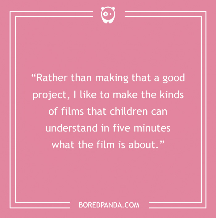 Hayao Miyazaki quote on making films
