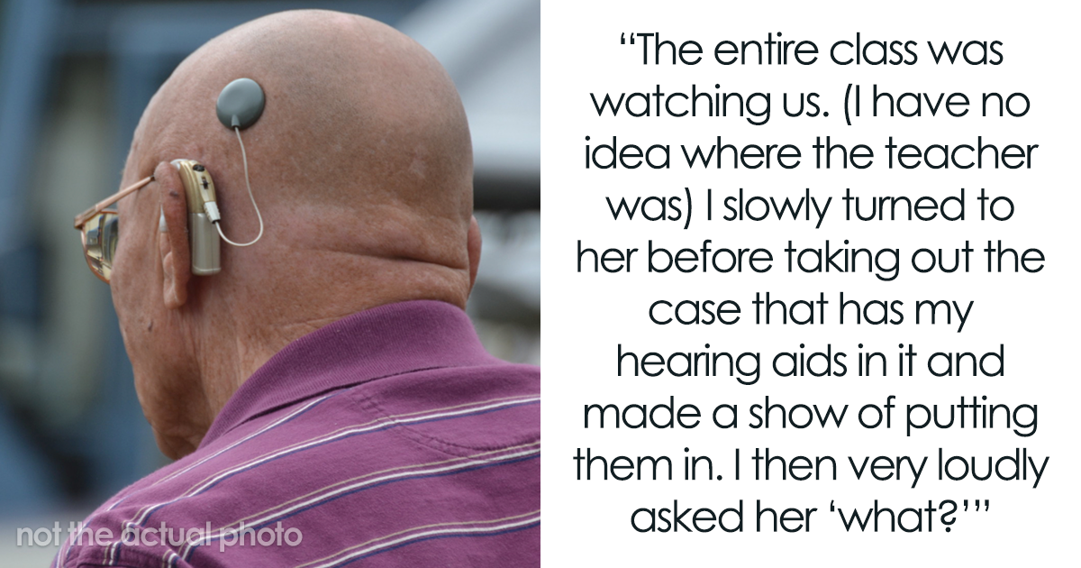 Woman With Hearing Loss Pretends Not To Hear Her Classmate, Teaching