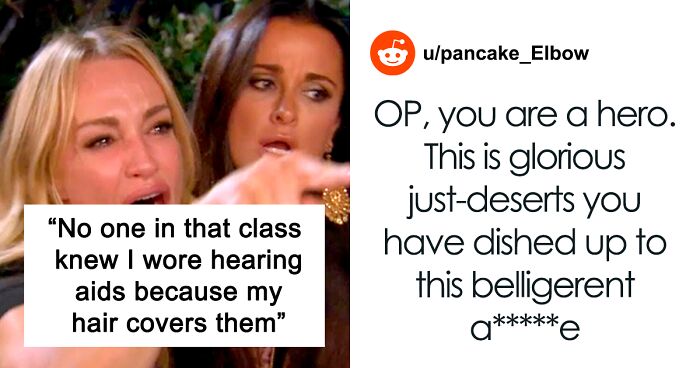 Woman Wonders If She’s A Jerk For Using Her Hearing Aids To Make An Annoying Classmate Look Stupid