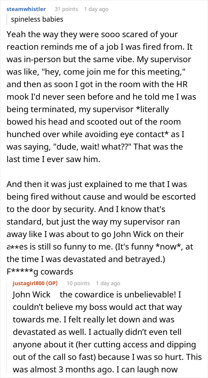 “And Today Is Your Last Day”, Boss Says To Worker, Deleting Her From System And Booting From Call “And Today Is Your Last Day”, Boss Says To Worker, Deleting Her From System And Booting From Call