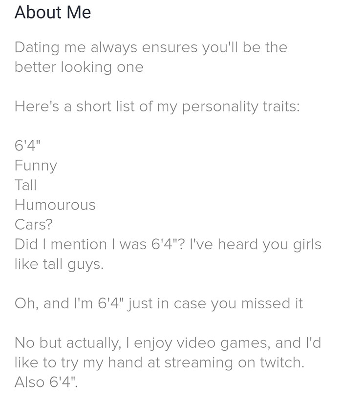 This Bio Actually Got Me A Match For Once