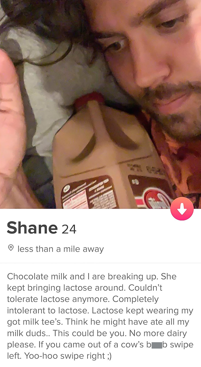 I've Made A Tinder Profile. Hoping To Find Something Lactose Free