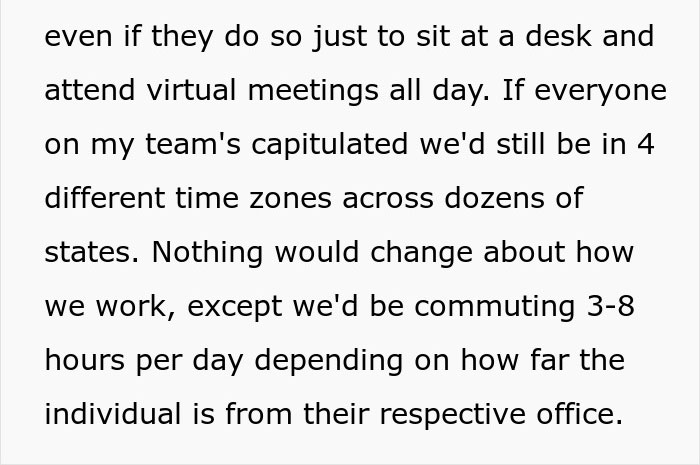Worker Given 90 Days To Return To Office Or Be Terminated, Refuses To Go Down Without A Fight Worker Given 90 Days To Return To Office Or Be Terminated, Refuses To Go Down Without A Fight
