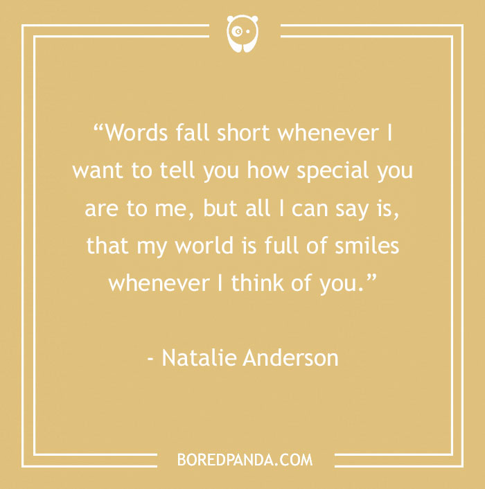 Natalie Anderson Quote About Thinking Of Someone 