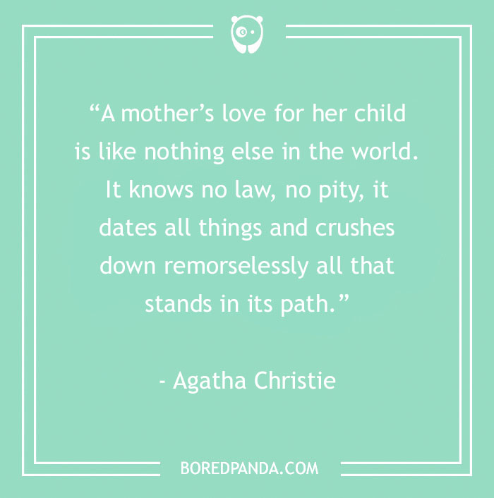 Agatha Christie Quote About Mothers Love 
