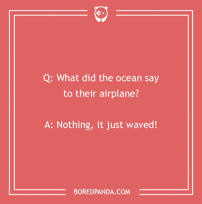 Joke for 5 year olds about ocean and airplane