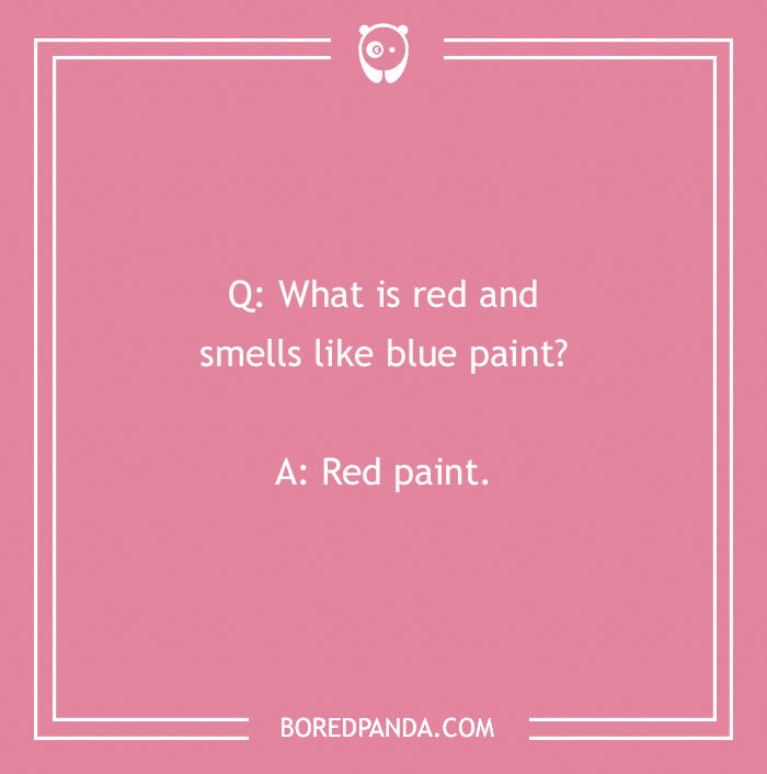 Joke for 5 year olds about color red