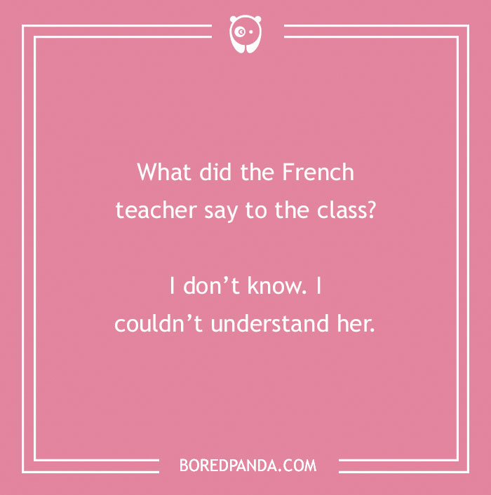 Jokes for teens about French teacher