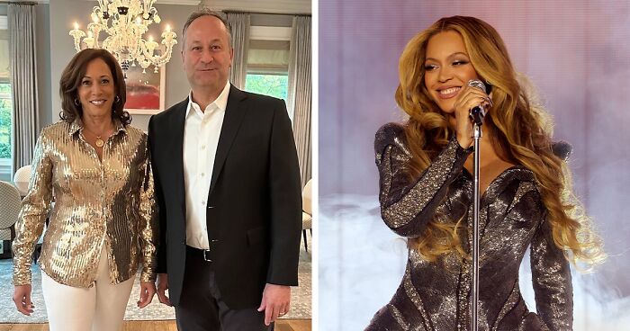 Vice President Kamala Harris Makes People React After Attending Beyoncé Show In A Gold Shirt