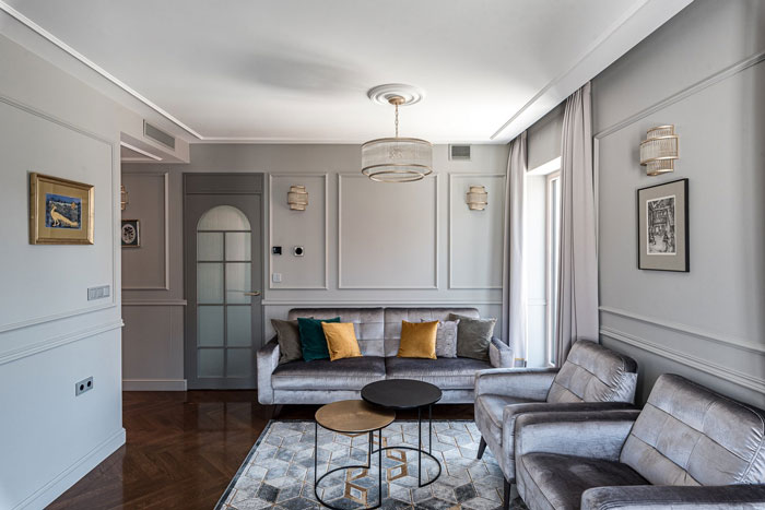 Art Deco living room ideas featuring velvet sofas, geometric rug, and elegant lighting for stylish interior refresh. Art Deco living room ideas featuring velvet sofas, geometric rug, and elegant lighting for stylish interior refresh.