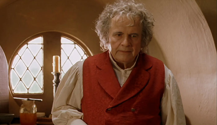 Bilbo Baggins in his house