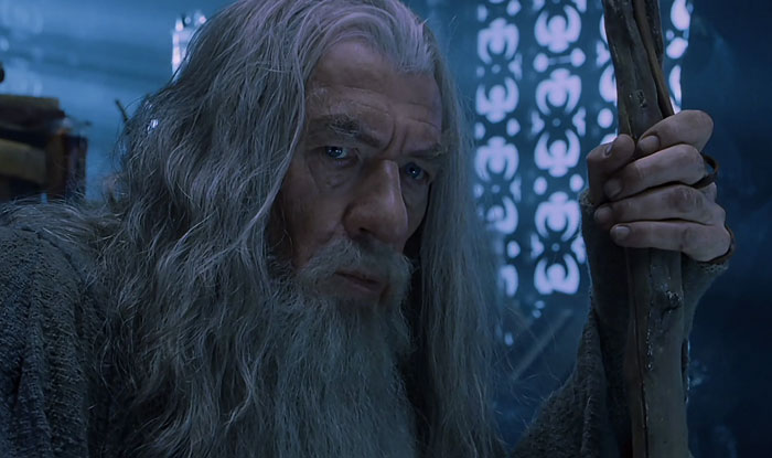 Gandalf with a staff