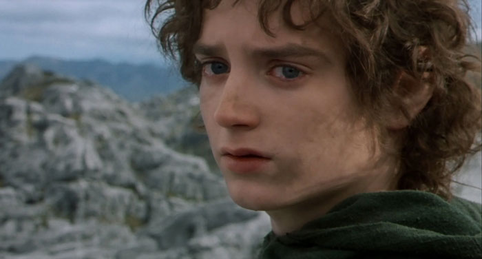 Frodo Baggins looking