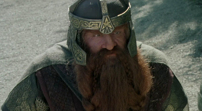 Gimli looking at Legolas