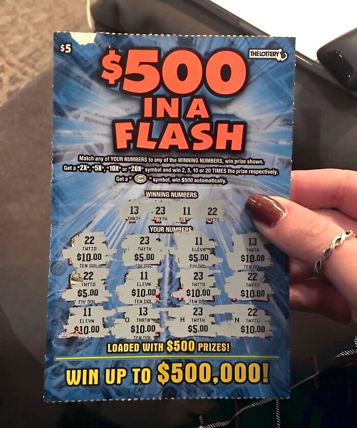 Got A Scratch Ticket That Won On Every Single Space
