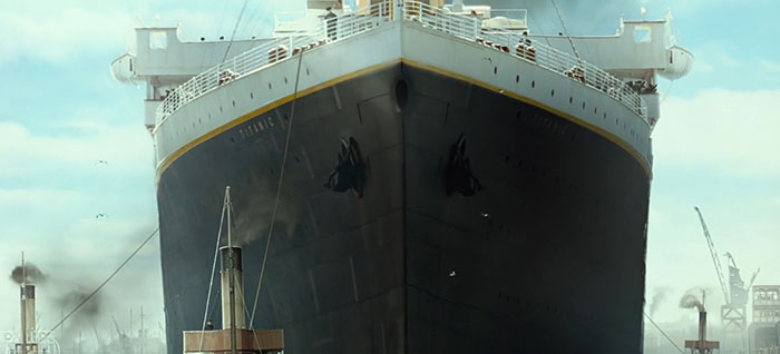 Titanic ship front