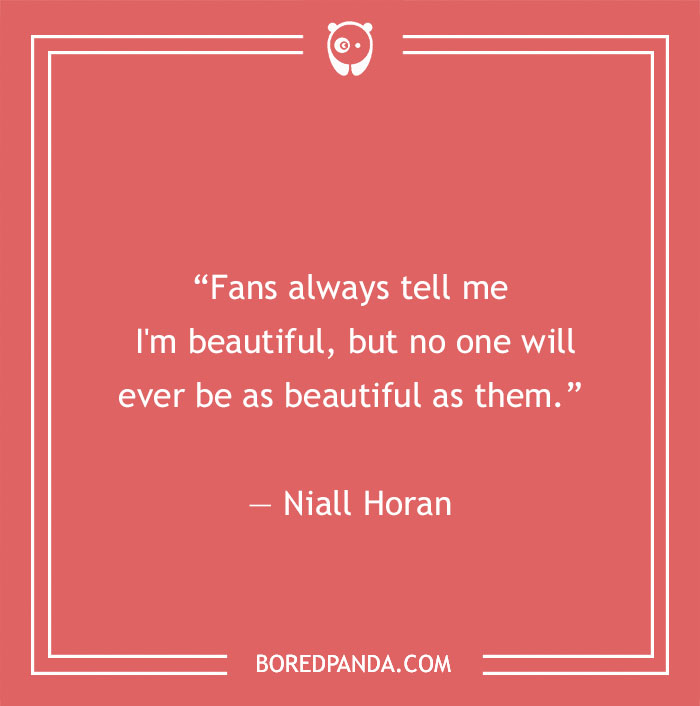 Niall Horan quote about fans