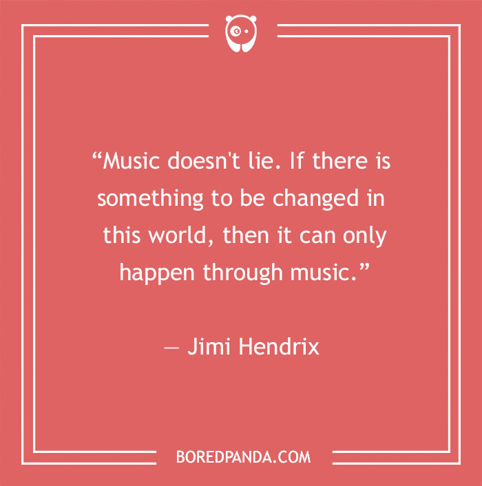 Jimi Hendrix quote about music