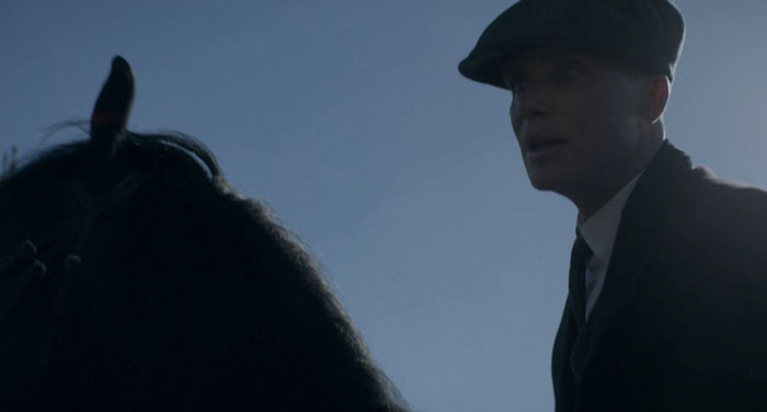 Tommy Shelby on a horse
