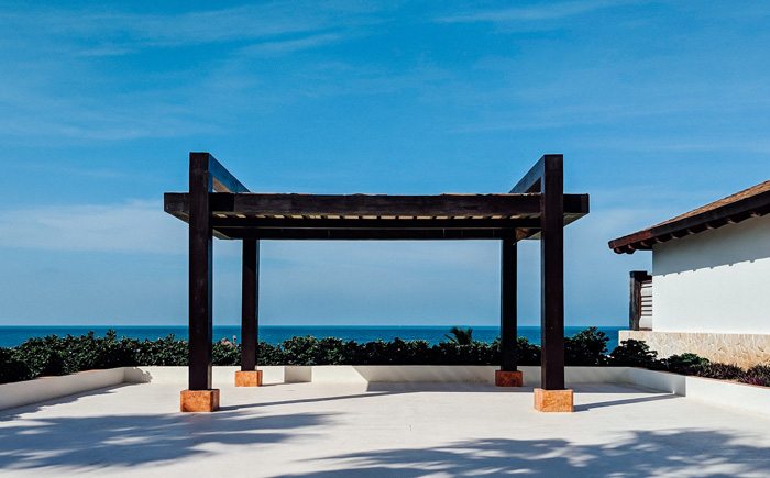 pergola with the view of the ocean