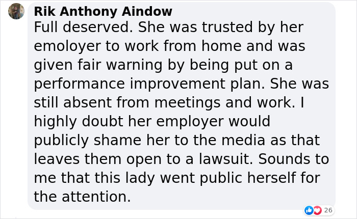 “It’s Embarrassing”: Woman Fired After Boss Tracked Her Laptop Activity During Work From Home “It’s Embarrassing”: Woman Fired After Boss Tracked Her Laptop Activity During Work From Home