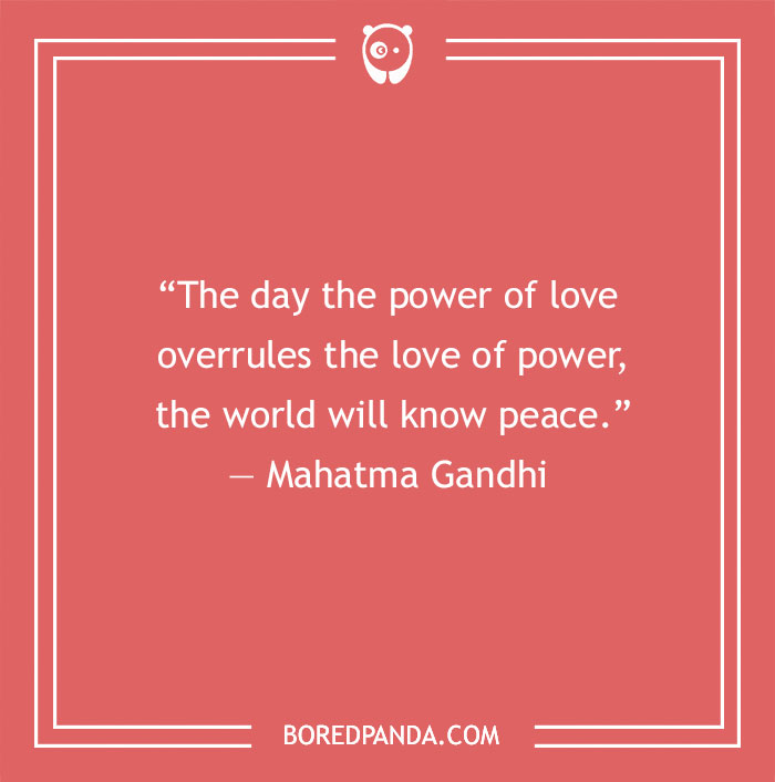 Mahatma Gandhi quote on the power of love
