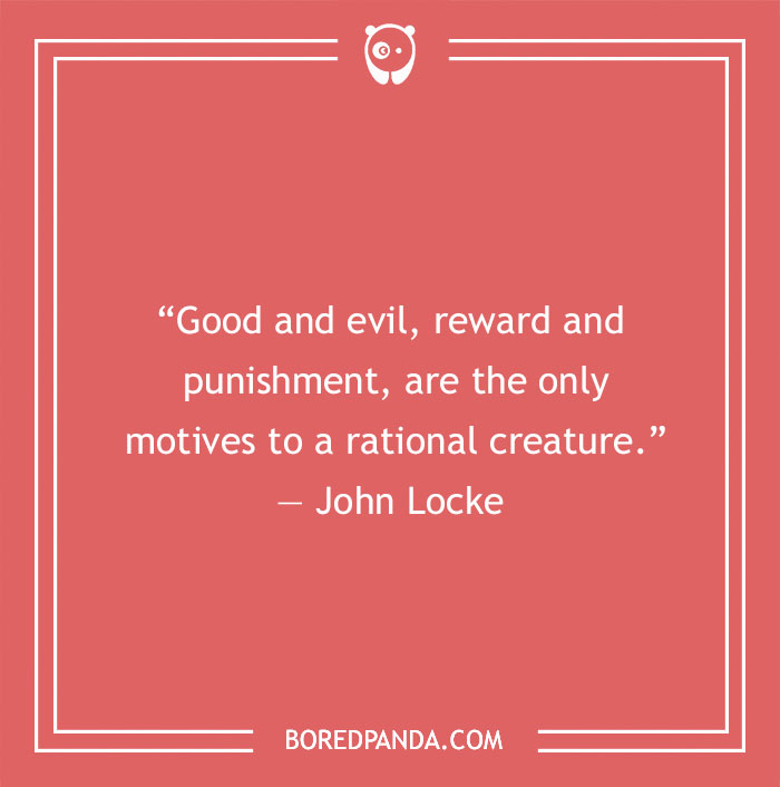 John Locke quote about good and evil