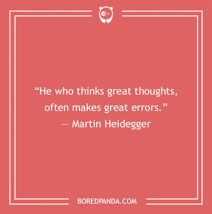 Martin Heidegger quote about errors