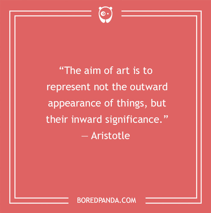 Aristotle quote on art