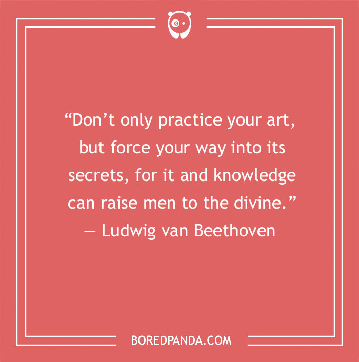 Ludwig van Beethoven quote on art