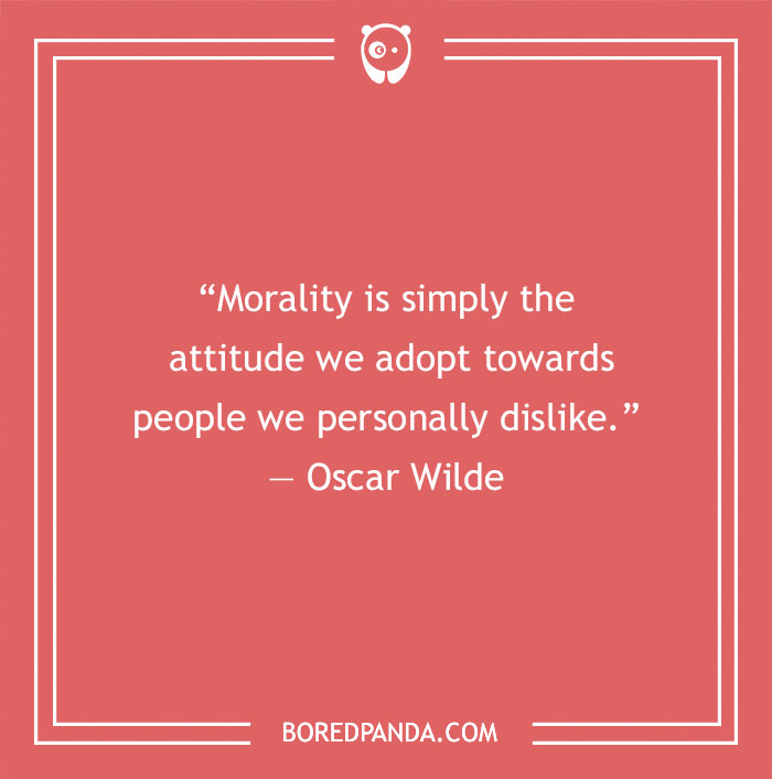 Oscar Wilde quote on morality
