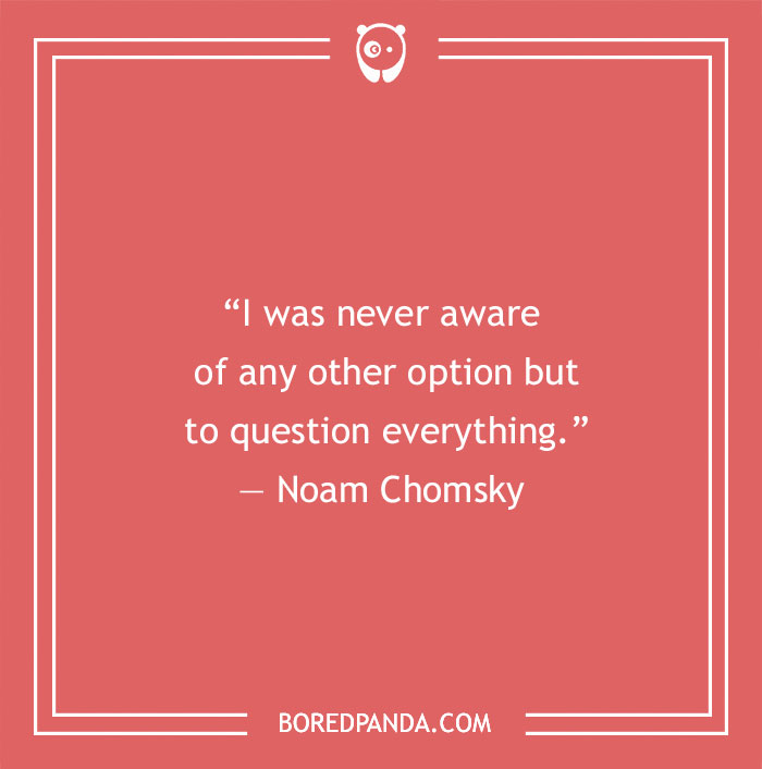 Noam Chomsky quote about curiosity