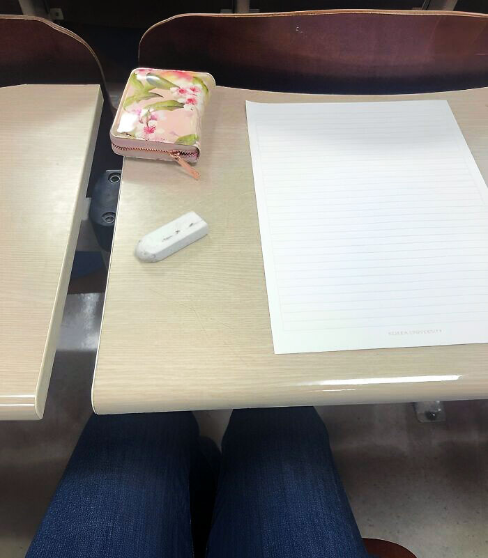 The Seats Doesn't Match With The Desks In The Lecture Hall I Take My Exams In. This Is The One Of The Engineering Buildings