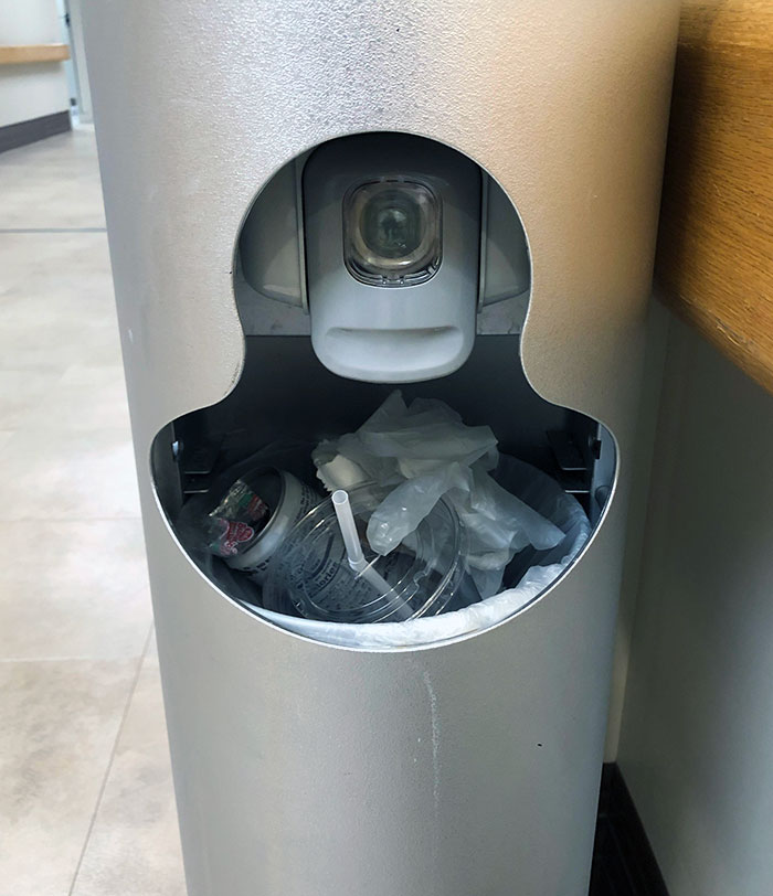 At This Hospital, You Just Stick Your Hand In The Trash For A Little Sanitizer