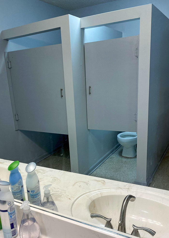 This Privacy Door In A Public Bathroom. Private See Door?