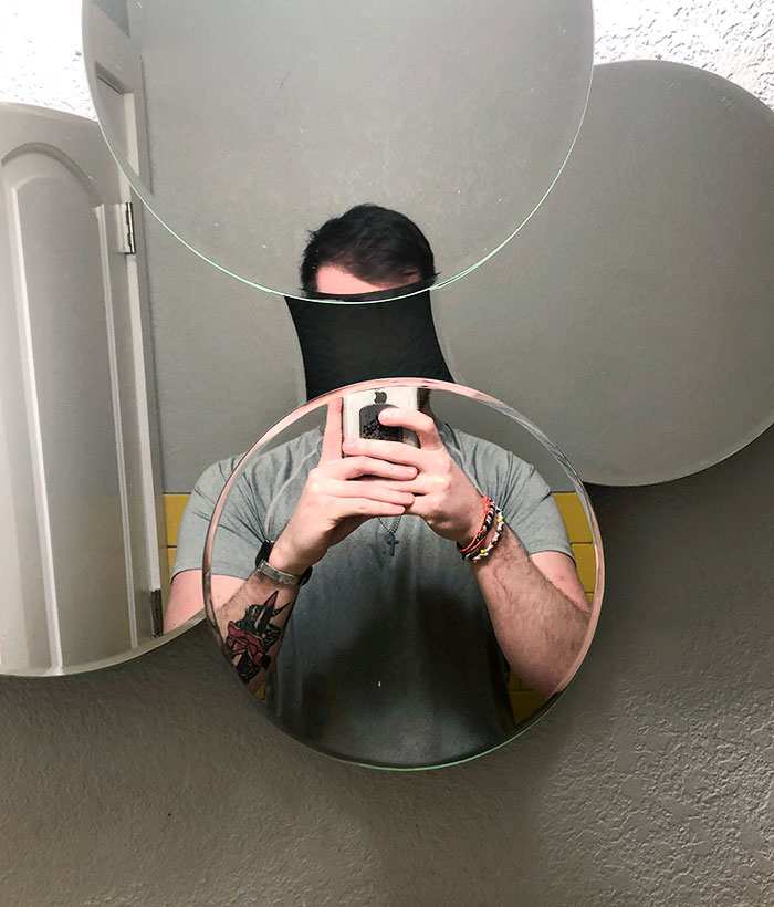The Bathroom Mirror In The Gym
