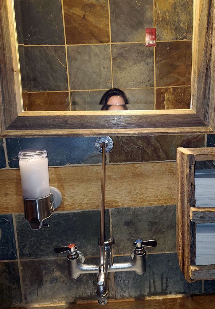 I'm 5'4" And Can't Check My Makeup In These Bathroom Mirrors