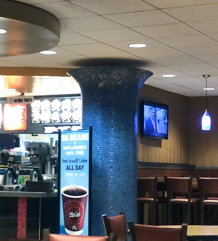 This McDonald's Column Doesn't Even Touch The Ceiling