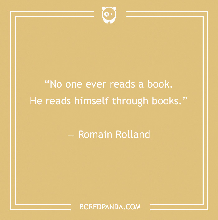 quote about reading myself through books 