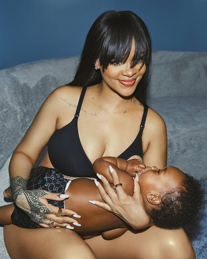 Pregnant Rihanna Shares Adorable Breastfeeding Pics With Her Son RZA Pregnant Rihanna Shares Adorable Breastfeeding Pics With Her Son RZA