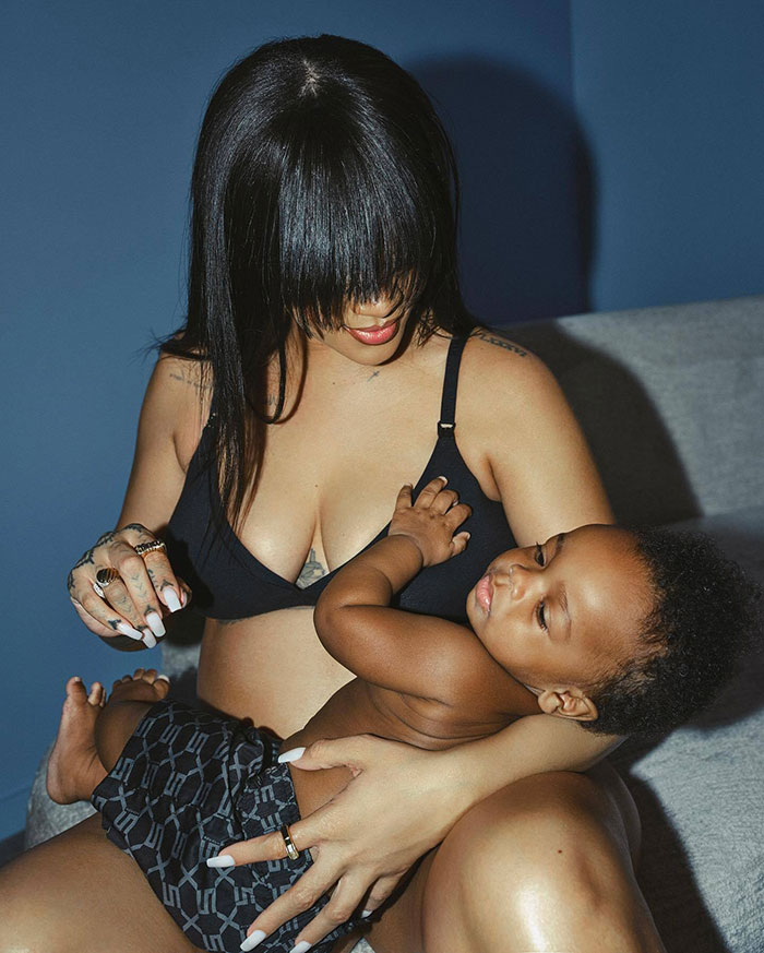 Pregnant Rihanna Shares Adorable Breastfeeding Pics With Her Son RZA Pregnant Rihanna Shares Adorable Breastfeeding Pics With Her Son RZA