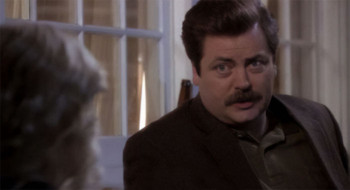 Ron Swanson talking