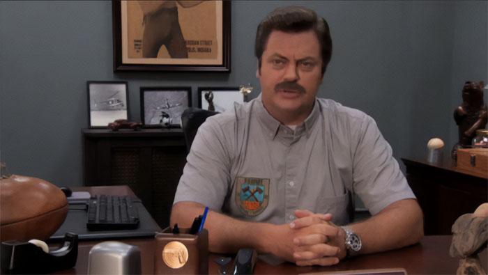 Ron Swanson talking
