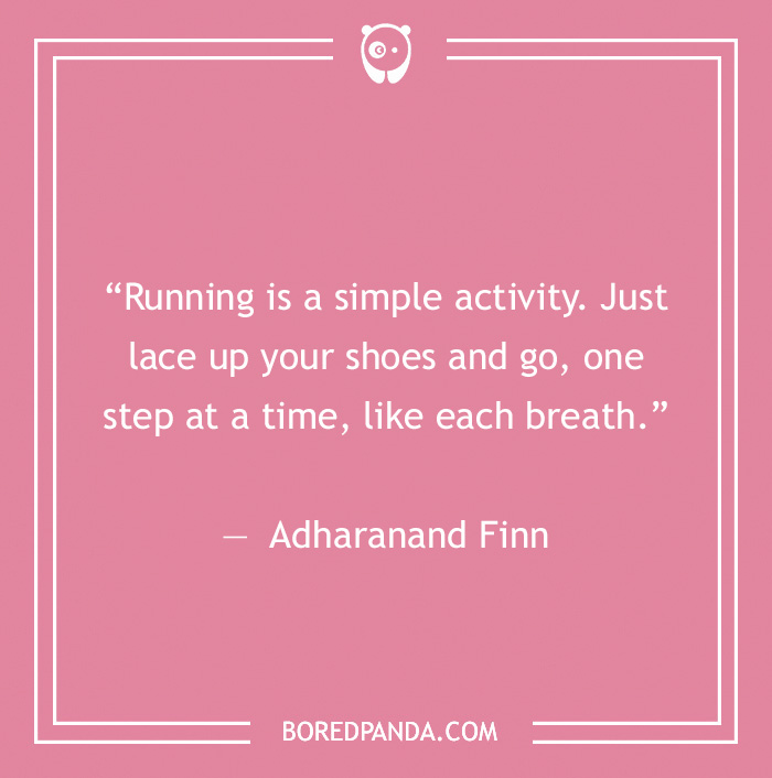 Adharanand Finn quote on running being simple