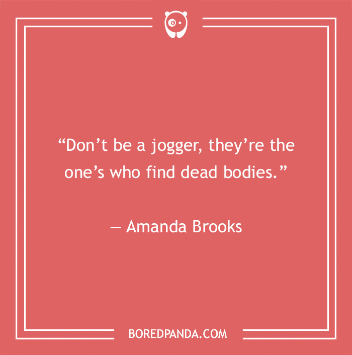 Amanda Brooks quote on joggers 