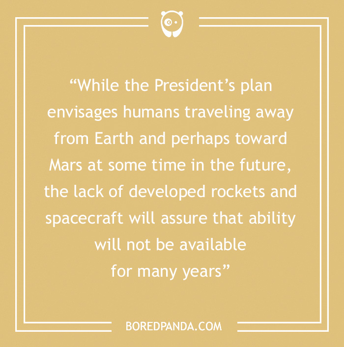 Neil Armstrong quote about the President's plan
