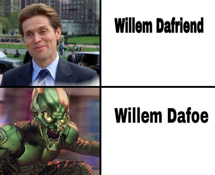 funny willem dafoe spiderman meme