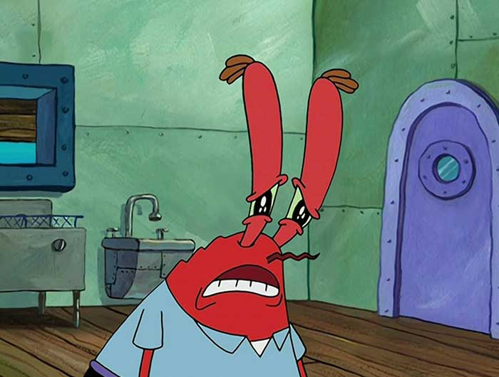 Mr.Krabs in despair