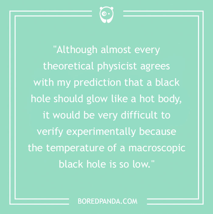 Stephen Hawking Quote About The Black Hole 