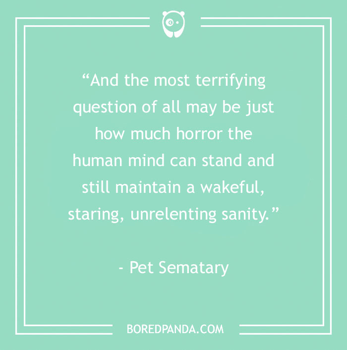 Pet Sematary quote about horror